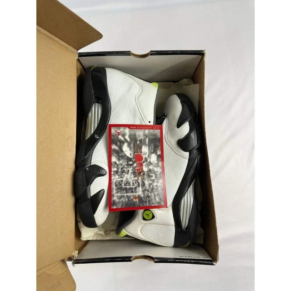 Nike Air Jordan 14 Retro 'White Chartreuse' 2005 Men's 311832-132 Size 12